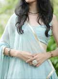 The Neelora Aqua Blue Choli Set