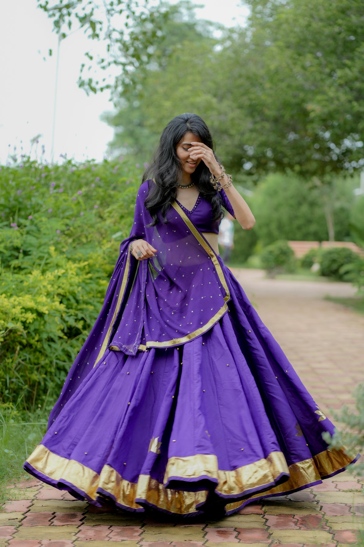 The Royal Purple Choli Set