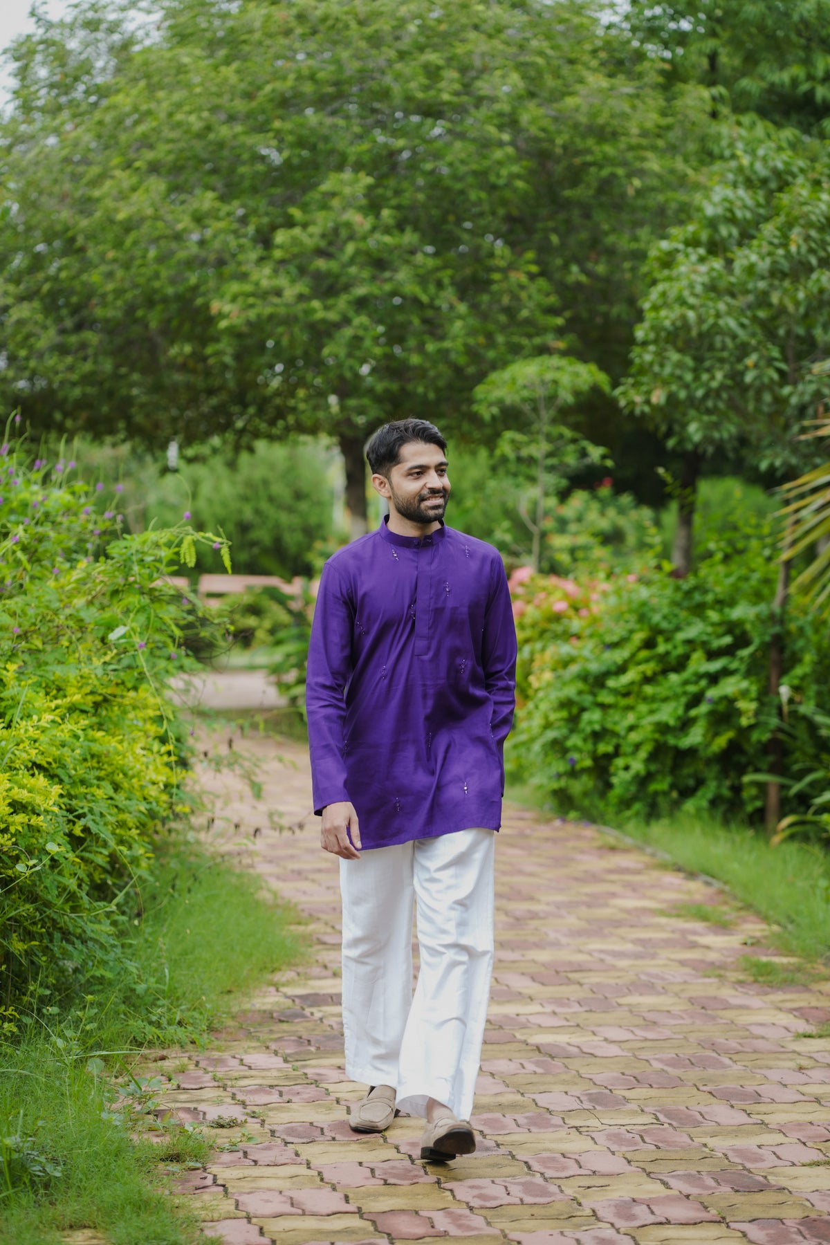 The Royal Purple Short Kurta