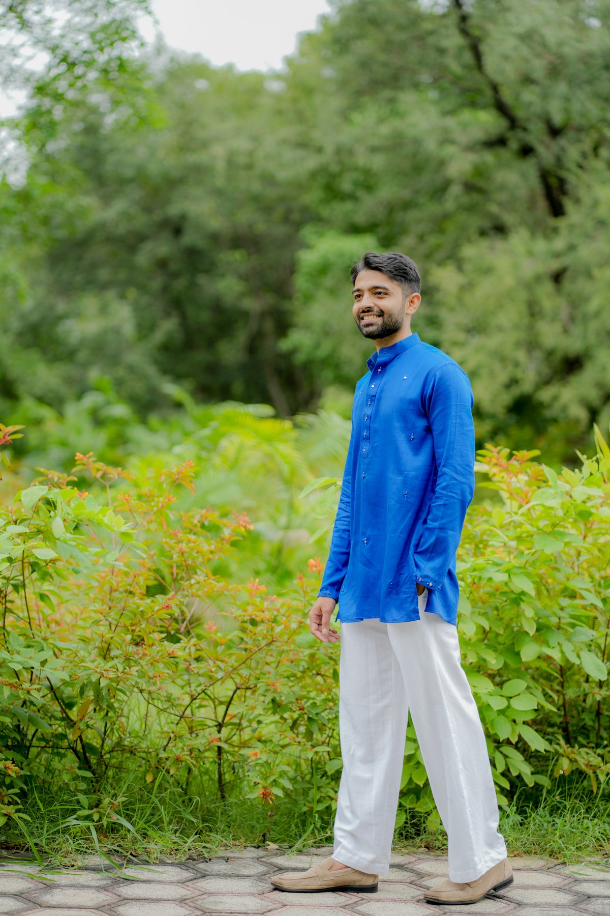 The Royal Blue Short Kurta