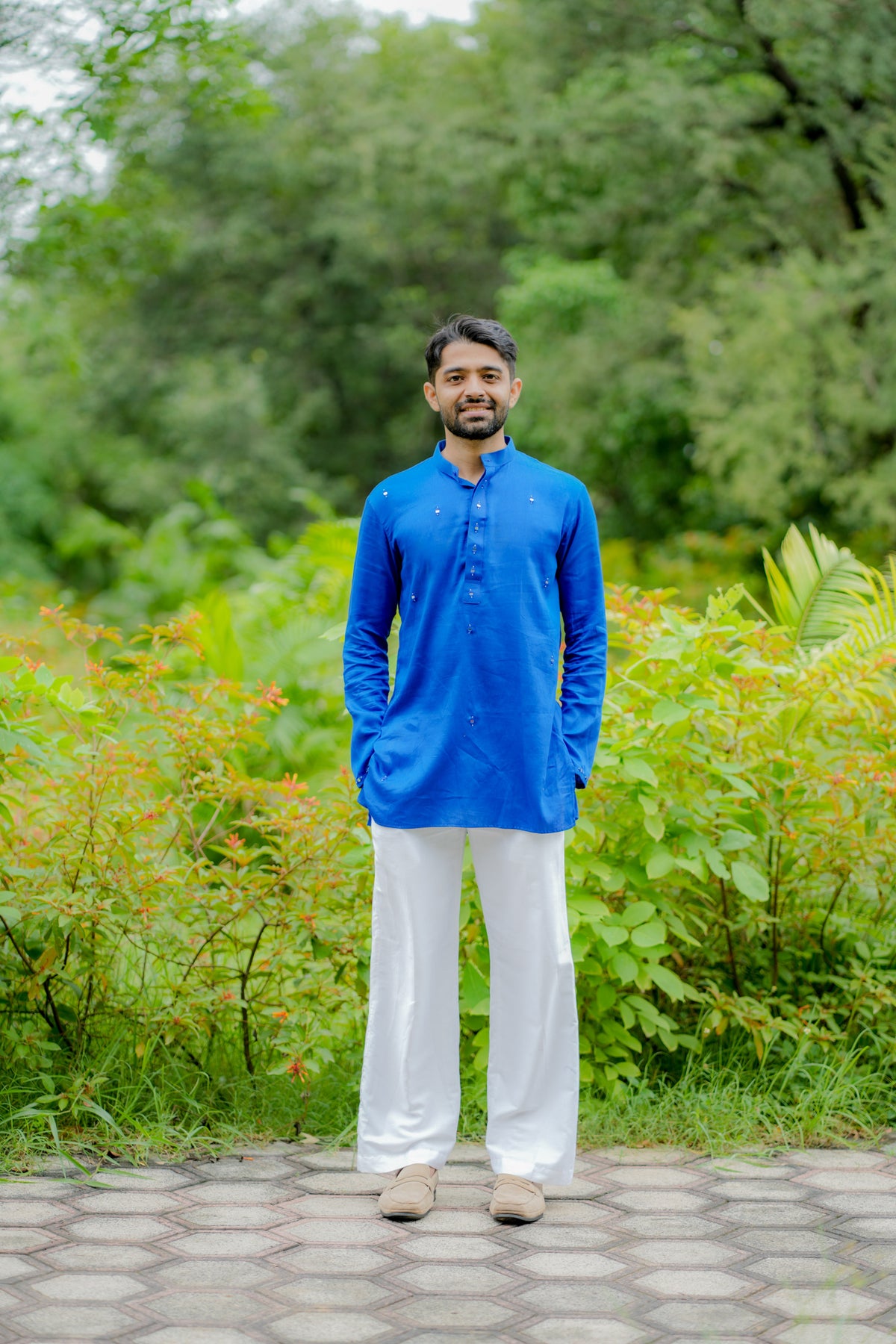 The Royal Blue Short Kurta