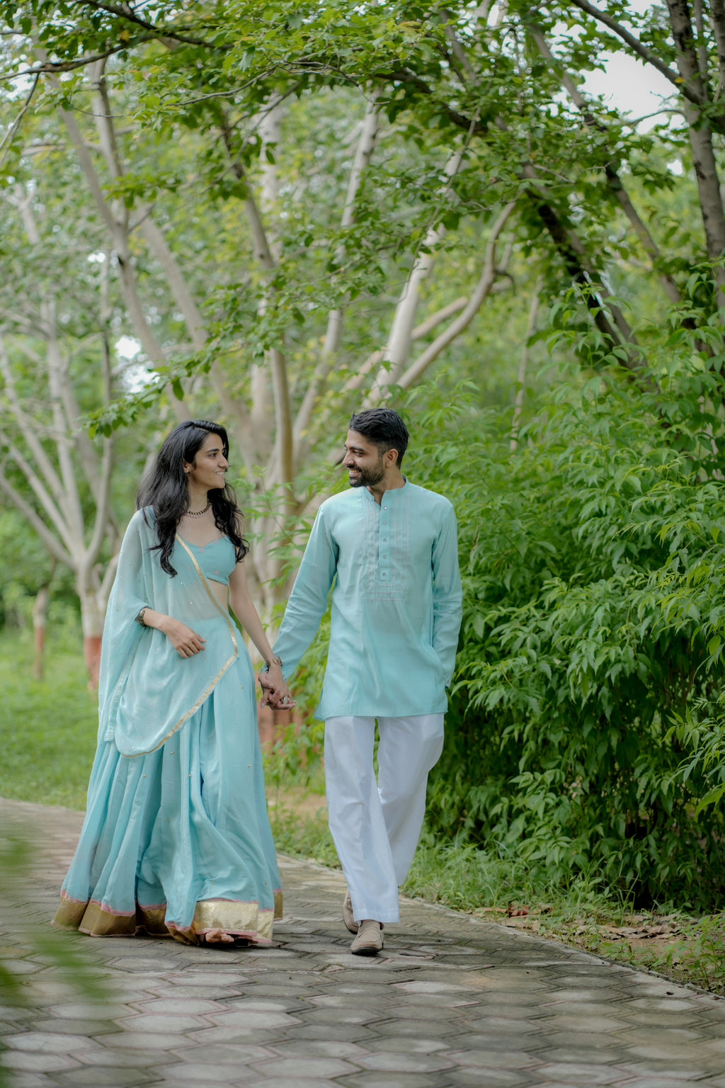 The Aqua blue Short Kurta