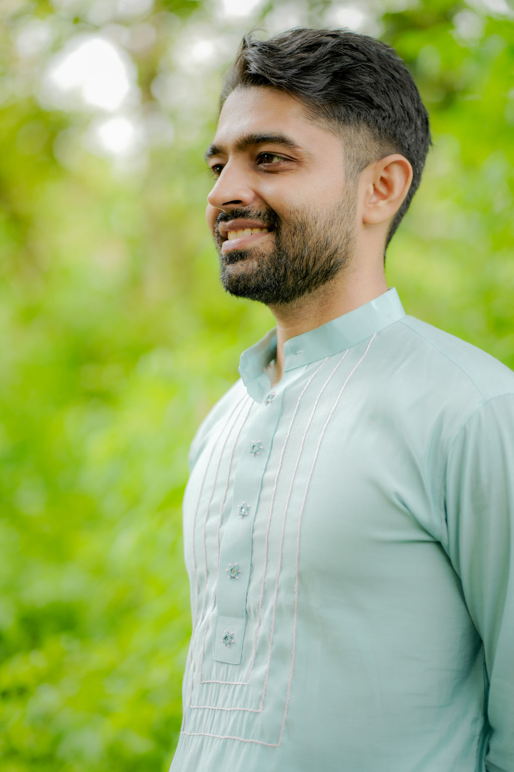 The Aqua blue Short Kurta