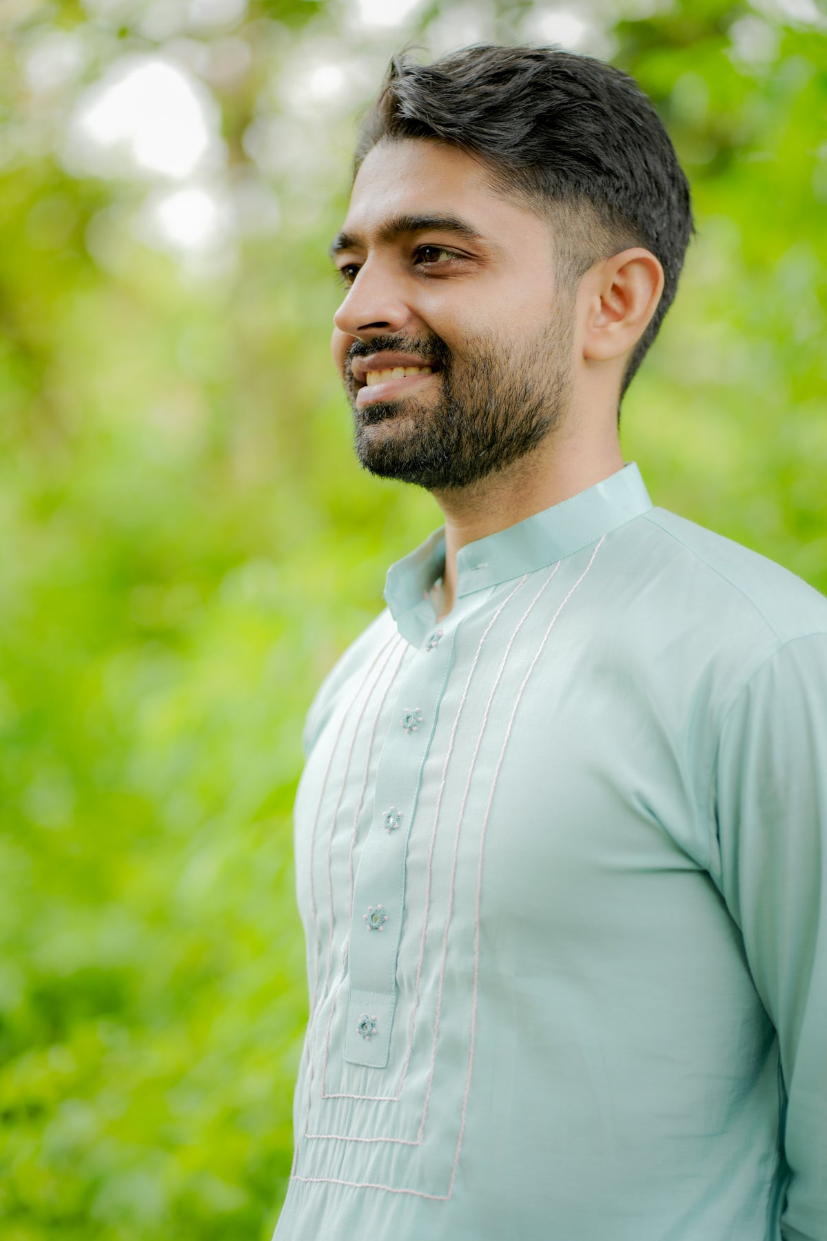 The Aqua blue Short Kurta