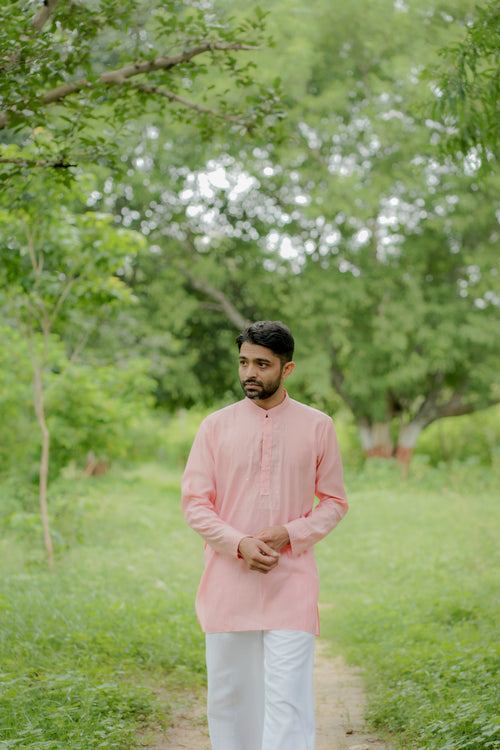 The Blush Pink Short Kurta