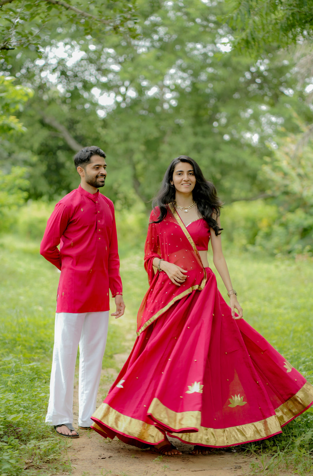 The Gulraaz Deep Red Choli Set